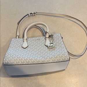 Michael Kors Cream and Gray Satchel